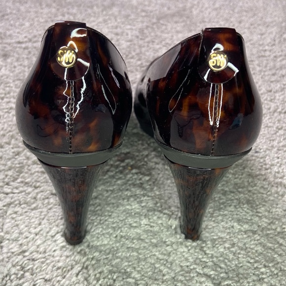 Stuart Weitzman Tiger Eye/Animal Print Heels Size 8.5 - Picture 4 of 8